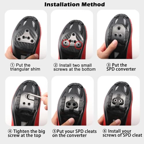 for SPD Cleats Stabilizing Adapters for Road Bike Cycling Shoes Convert for SPD Shoes Converting adapters for Three Holes to Two Holes for SPD Cleats4