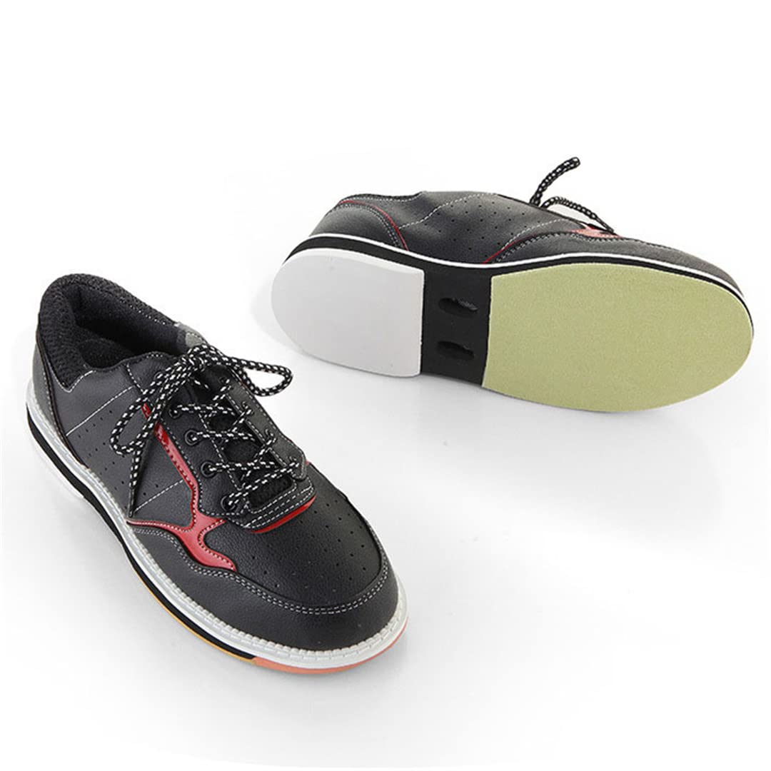 Herren Damen Bowlingschuhe, Freizeit Bowling Trainer Lace Up Bowls Schuhe Atmungsaktive Bowling Turnschuhe