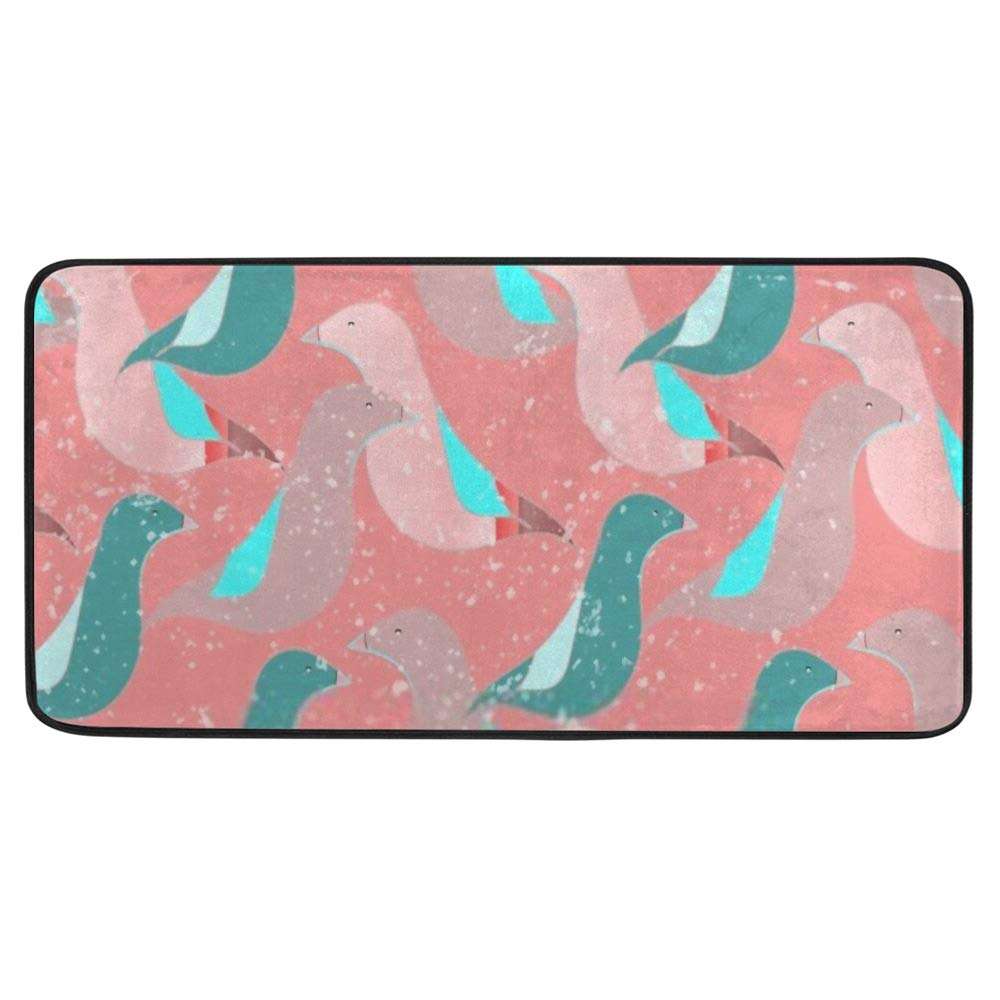 Tapis de cuisine antidérapant motif lapin pour un espace de cuisson chaleureux