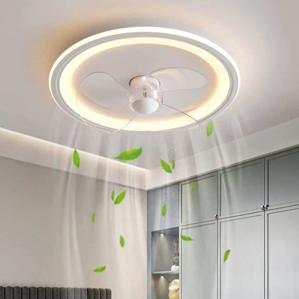 Lampa sufitowa LED z cichym wentylatorem LED o zmiennej intensywności, nowoczesna, do sypialni, jadalni, salonu, lam