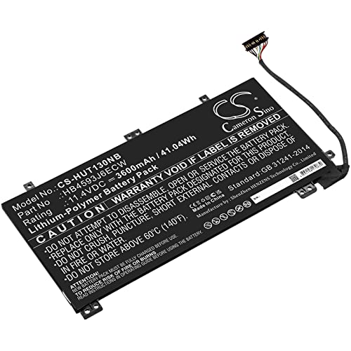 vhbw batteria sostituisce Huawei HB4593J6ECW, HB4593J6ECW-31 per laptop notebook (3600mAh, 11,4V, Li-Poly