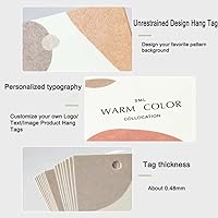 Vista 3 de 500 etiquetas colgantes personalizadas, etiquetas para colgar joyas (cuerda de regalo)