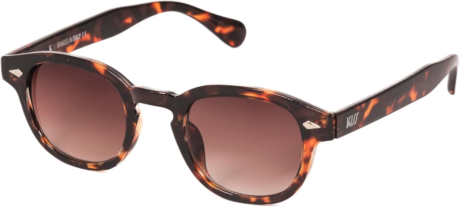 KISS DEPP ICONIC Sunglasses Men Women – Moscot Style Vintage Inspired by Johnny Depp – Frame with Studs & UV Lenses