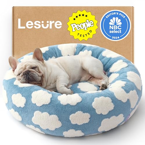 LE SURE Shown on TV Donut Dog Bed Medium Size Dog - Round Cat Beds Indoor as Bed Gift for Calming...