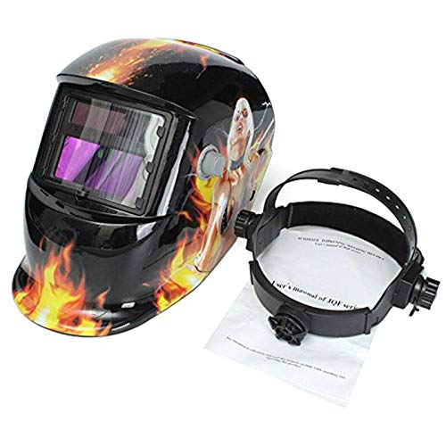 Mascara Soldar,Mascara De Soldar Máscara de soldadura de la capilla casco de soldadura automática solar (energía solar for la recarga) Protección de la cara