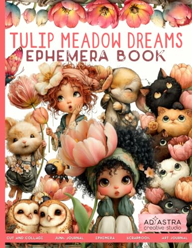 TULIP MEADOW DREAMS EPHEMERA BOOK: For Junk Journals, Scrapbook, Ephemera and more image 2