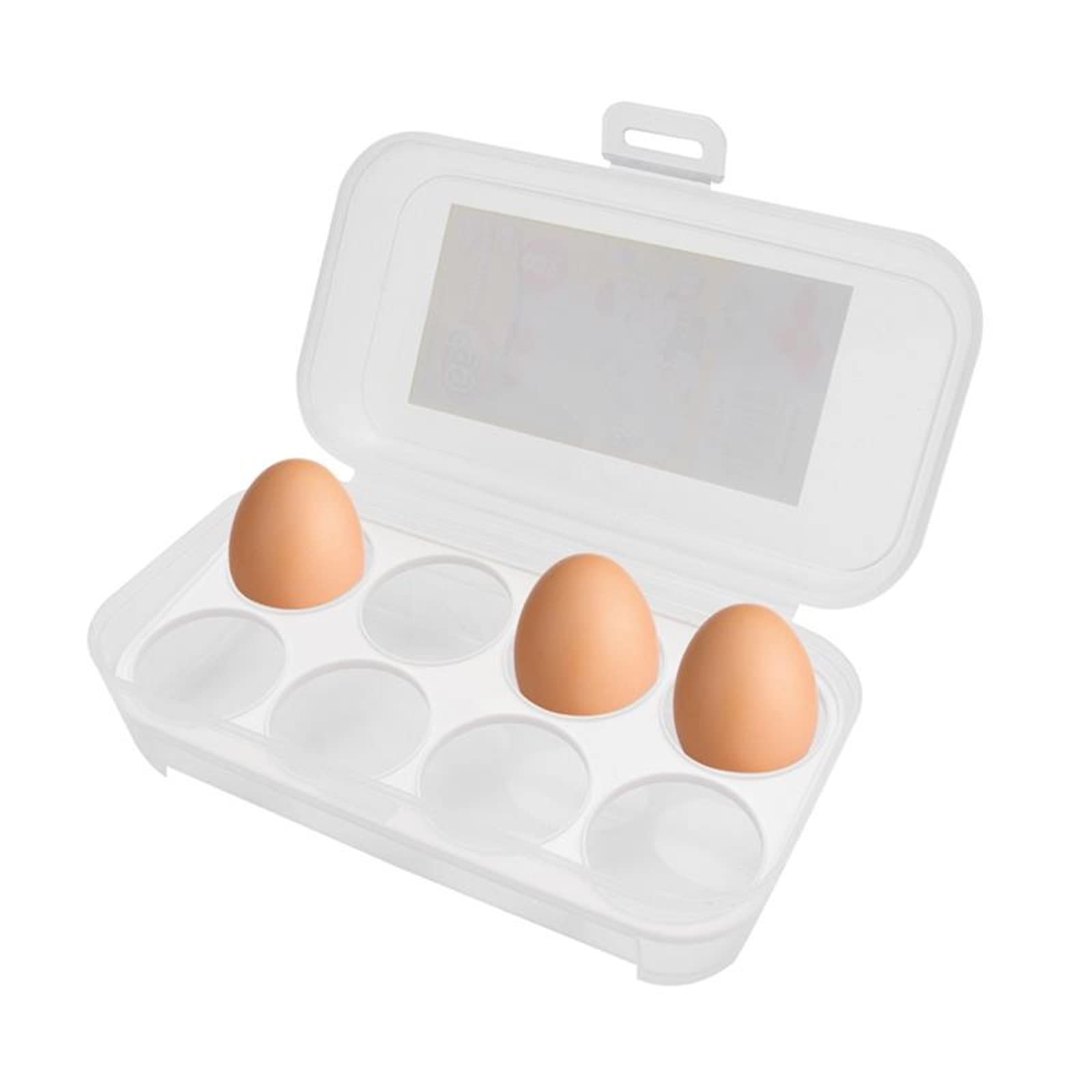 Compartimiento de Huevos para refrigerador Caja de Almacenamiento de 8 Huevos Refrigerador Porta Huevos Contenedor Portador de Huevos portátil para Camping Picnic