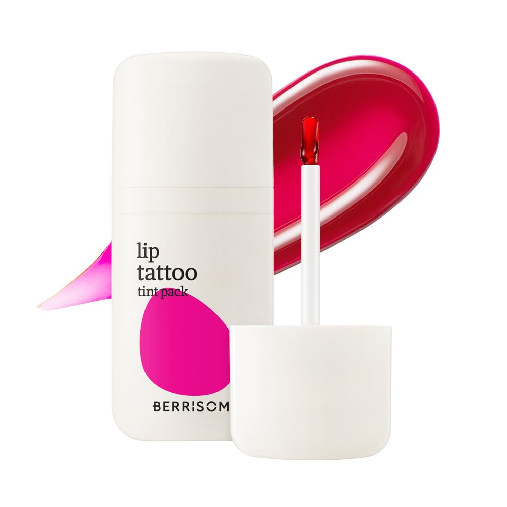 Berrisom Lip Tattoo Tint Pack – Peel-Off Lip Stain, Water-Resistant Smudge-Proof Long-Lasting Lip Color with Hyaluronic Acid, Gentle Formula, 6g (Orchid Pink)
