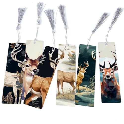 Marque-pages motif cerf exquis (lot de 6) pour ne plus jamais corner vos pages de livre