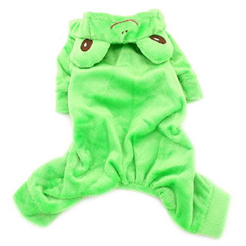 Ranphy Small Dog/Cat Outfits Comfy Pet Frog Costume Halloween Jumpsuit Doggy Clothes Green S #TOP1