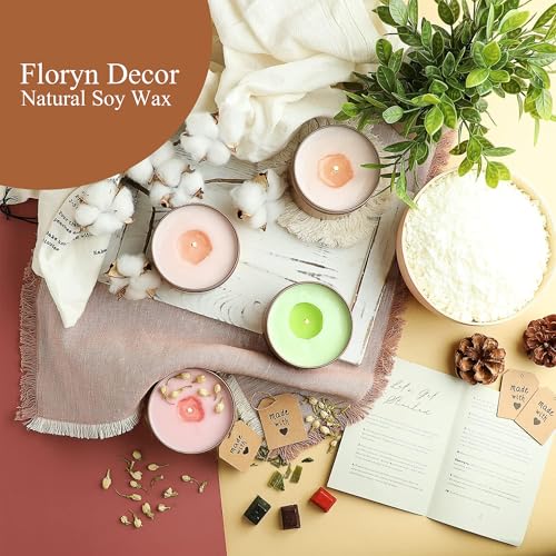 Image of Floryn Decor 100% Pure Soy Wax Flakes for Candle Making | Natural SOYA Wax | Vegetable Wax for Candle Making (Pack of 2 kg)