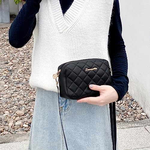 Stylish Ladies Handbags Embroidered Women Shoulder Bags Solid Color Lattice Female Messenger Bag4