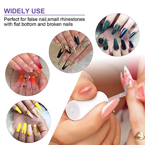 INFILILA Nail Tip Glue Professional Brush On Nail Glue For Acrylic Nail Fake Nail Fasle Nail Tips Glue Adhesive Press On Nail Glue Bulk Long Lasting 7ML/0.23OZ (2PCS)
