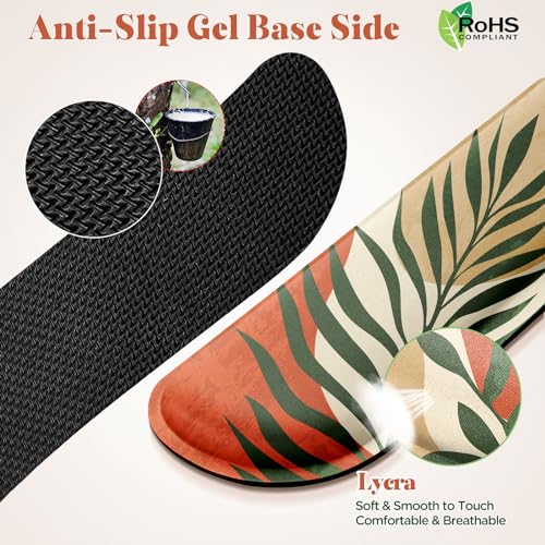 Image of Gimars Enlarge Silky and Superfine Fabric Gel Memory Foam Keyboard Wrist Rest Set, Ergonomic Keyboard Mouse Wrist Support for Typing Pain Relief, Comfort for Office, Gaming, Computer-Morandi Orange