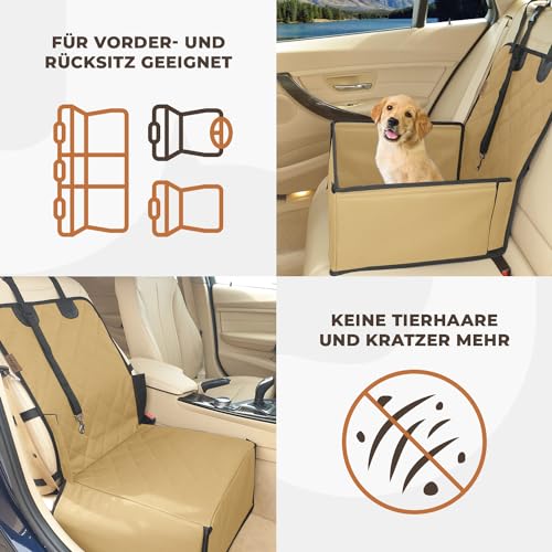 WUGLO Extra Stabiler Hunde Autositz – Hochwertiger Auto Hundesitz für kleine Hunde bis 12 kg – Verstärkte Wände und 3 Gurte – Wasserdichter Hundeautositz für Rück- und Vordersitz