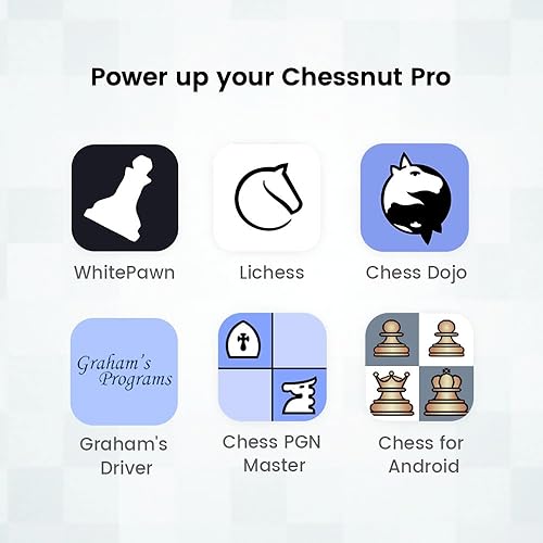 Miniatura 7 de Chessnut Juego de tablero de ajedrez electrónico Pro AI - Reconocimiento completo de piezas de madera, tablero de tamaño torneo de 21.7 in, juego de