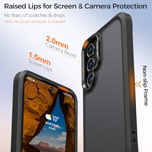 Image of Rayboen for Translucent Matte Samsung S23+ Plus Case, Black