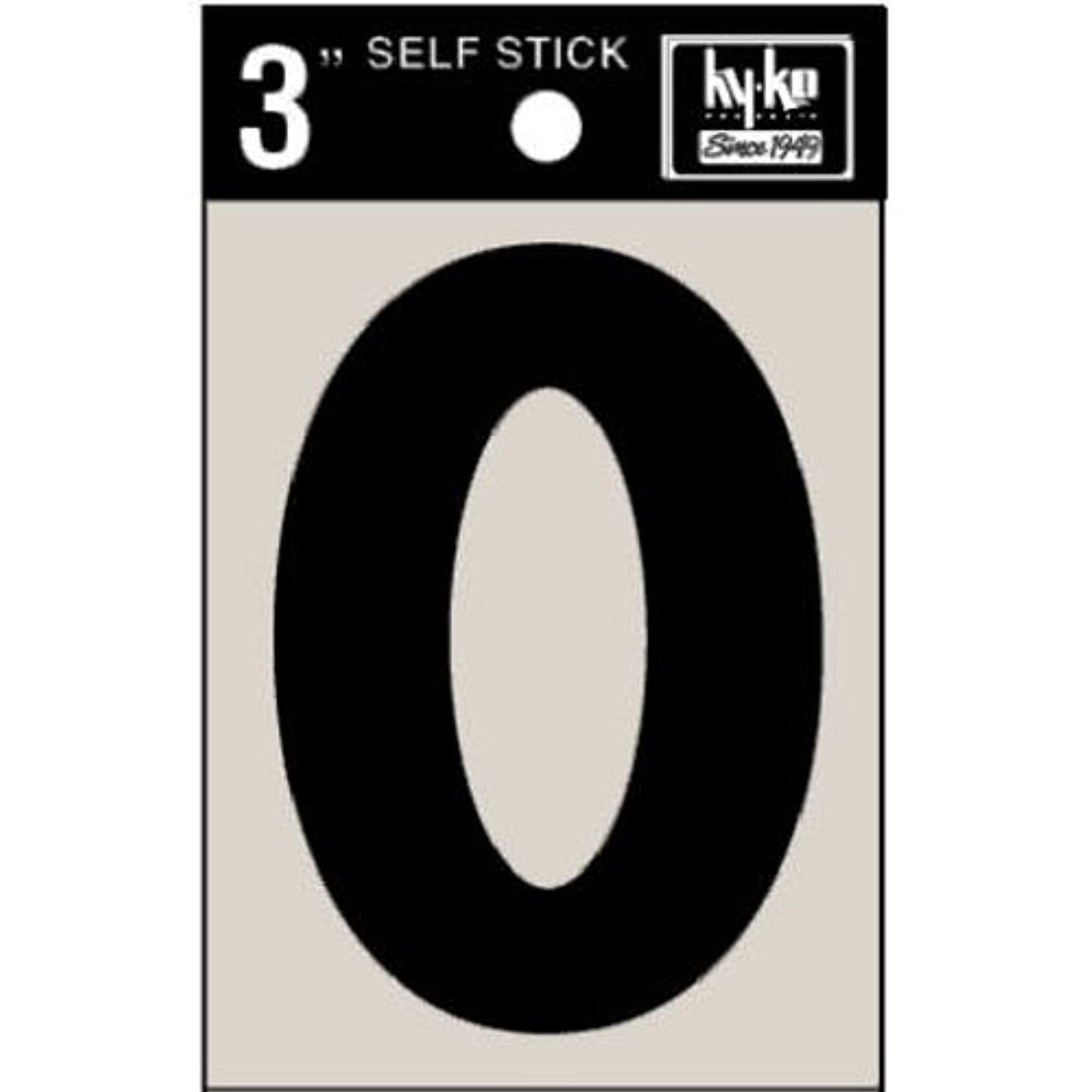 HY-KO PRODUCTS 30410 3" Vinyl Number 0 Self-Adhesive
