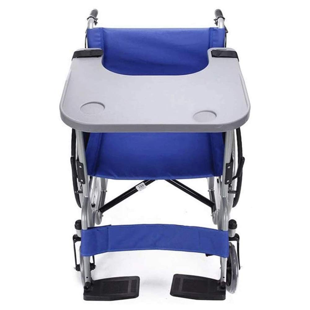 ArinkO Tavolino Universale per Sedia a rotelle con portabicchieri - Grigio, Ideale per Persone disabili per Leggere, Mangiare, riposare e Fare Artigianato
