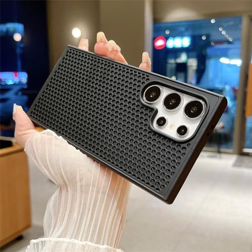 Coque Samsung S22 en maille noire antichoc et respirante