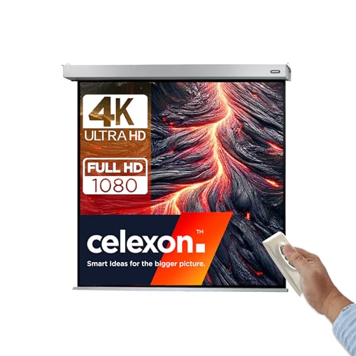 Écran motorisé Full-HD celexon Pro Plus 155 pouces pour vidéoprojecteur home cinéma