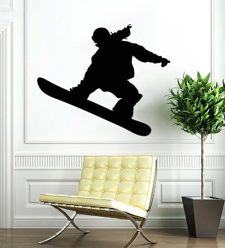 Snowboard Nieve Deporte Snowboarder pared calcomanías vinilo Home Decoración Interior para cualquier habitación Housewares – Mural Diseño Graphic