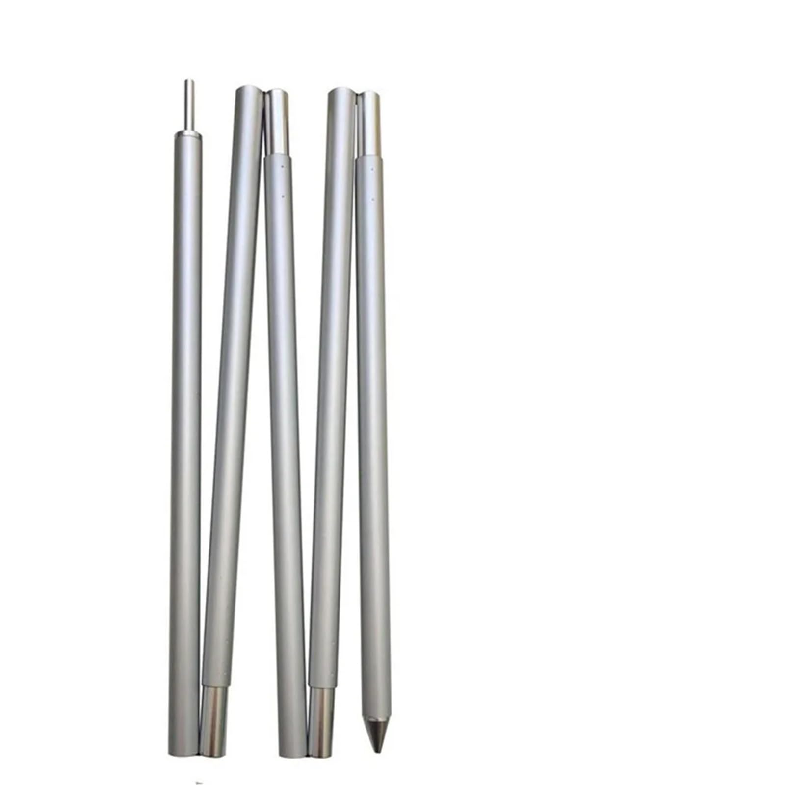 Zelt-Ersatzstange Zeltstange aus Aluminiumlegierung, 2 m, 2,4 m, Planenstangen for Outdoor-Wanderungen, ultraleichtes Camping-Markisenstützstangen-Zubehörset Für Camping, Wandern Rucksackreisen(Silver