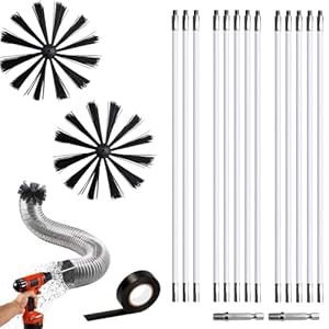 Hbazzor 13 Stangen Schornsteinreinigungsset