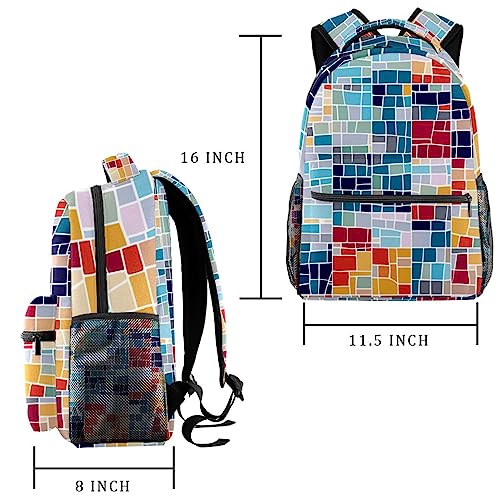 Sac à dos classique léger arc-en-ciel idéal pour les cours et les sorties - 2