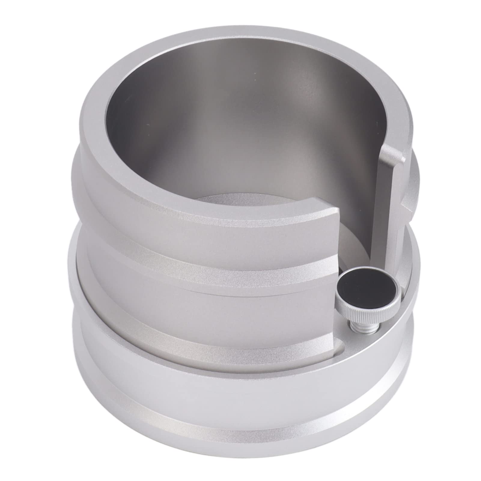 Stacja ubijania kawy i uchwyt na kolbę |Stojak ze stopu aluminium na kolce 51 mm / 53 mm / 58 mm |Solidny organizer na kawę z manometrem (Srebrny)