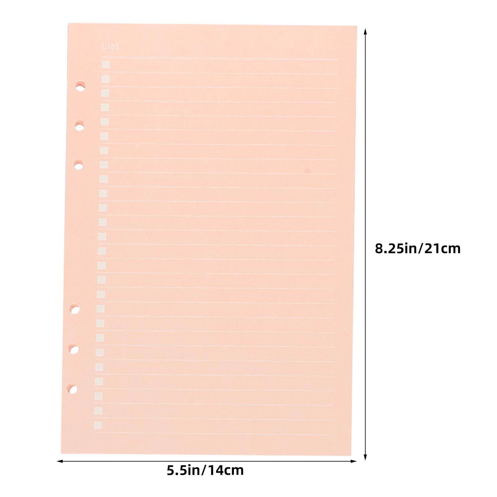 8 fogli di carta sciolta formato A5, inserti per quaderno ricaricabili, raccoglitore ad anelli a 6 anelli, fogli sciolti a righe colorate per agenda, diario, quaderno, pittura, organizer