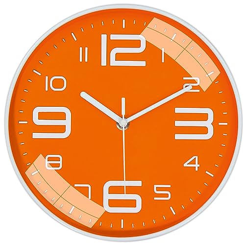 Image of Rylan Wall Clock 12 inch Silent Quartz Decorative Wall Clock Non-Ticking Classic Clock Battery Operated Round Easy to Read for Room /Home /Kitchen /Bedroom /Office /School*=