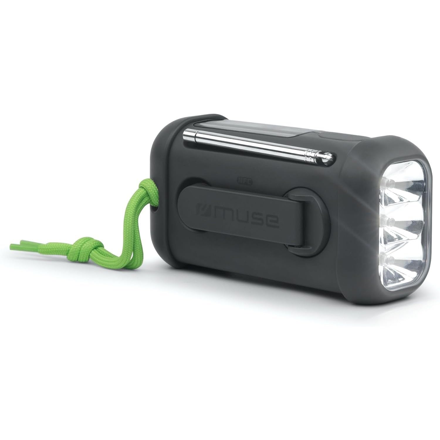 Bmi Radio Portable Bluetooth Muse MH08MB Charge Solaire, couplage TWS, Radio numérique, Microphone Mains Libres, IP64, Soucoupe OVNI