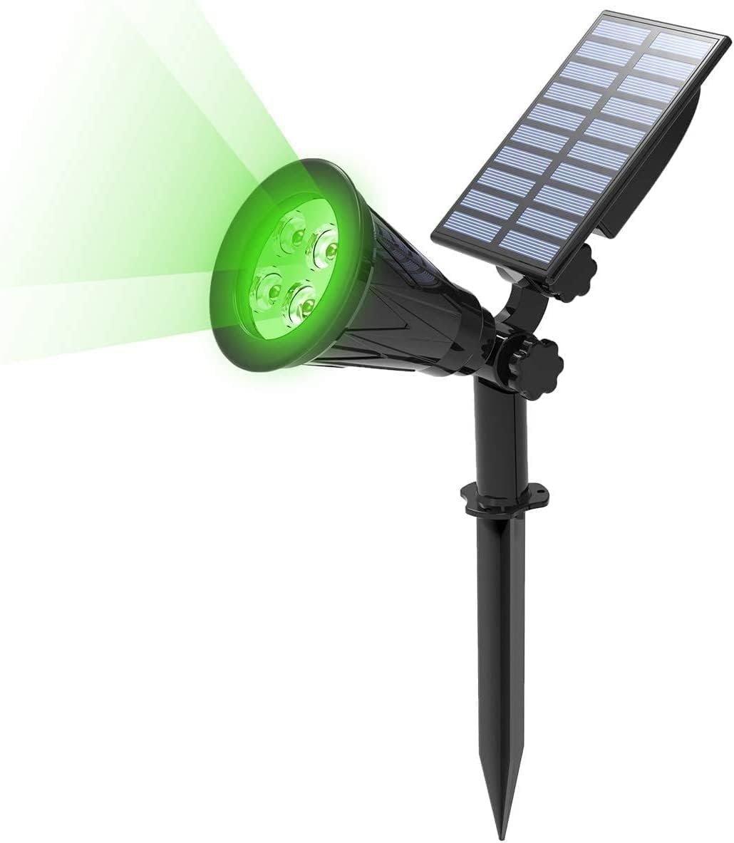 Spots solaires LED extérieurs x4 étanches et orientables pour baliser un jardin