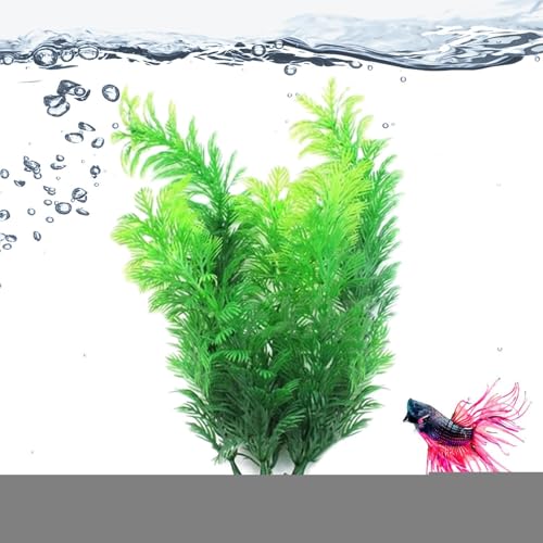 Plantas artificiales para acuario: plantas acuáticas de simulación realista, diseño seguro y duradero, fácil de limpiar, base estable | Verde decorativo para pecera, acuario doméstico, decoración acuá