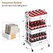 Ceayell 3-Tier Metal Rolling Storage Cart Heavy Duty Utility Cart Organizer with Lockable Wheels