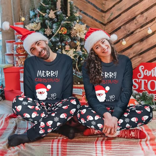 SkiBeaut Christmas Pajamas Set for Women Man3