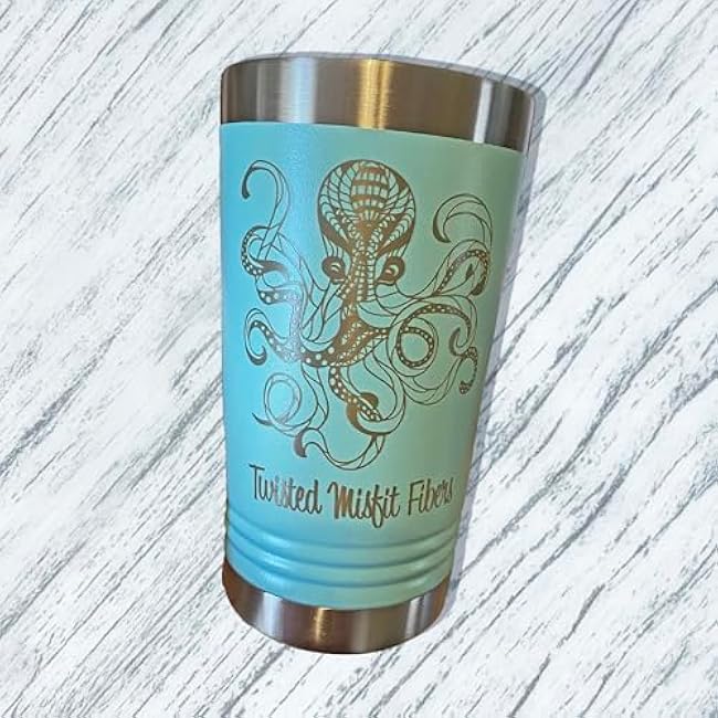 Personalized Octopus Tumbler, Custom Engraved Kraken Travel Mug, Choice of Color