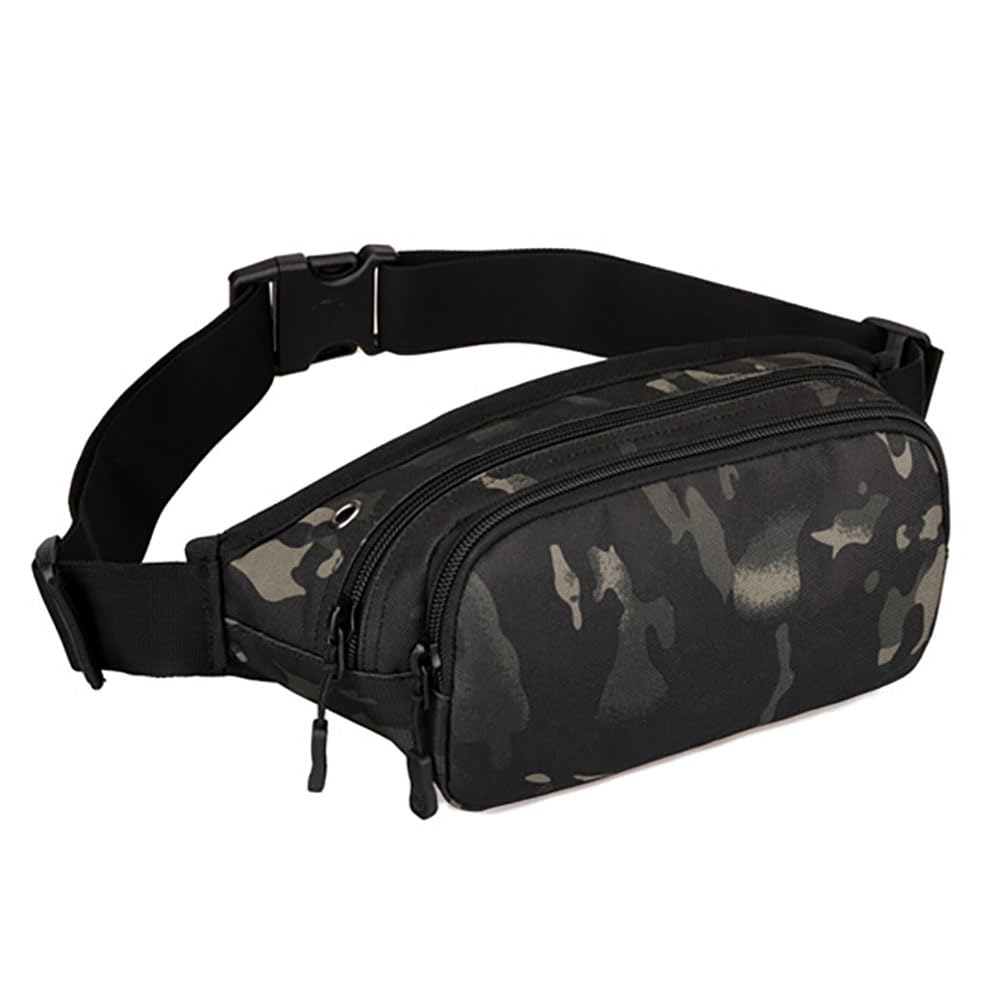 Tactical Waist Pack Portable Fanny Pack Outdoor Army Waist Bag Military Waist Pack for Cycling Camping Hiking Night camouflage., M