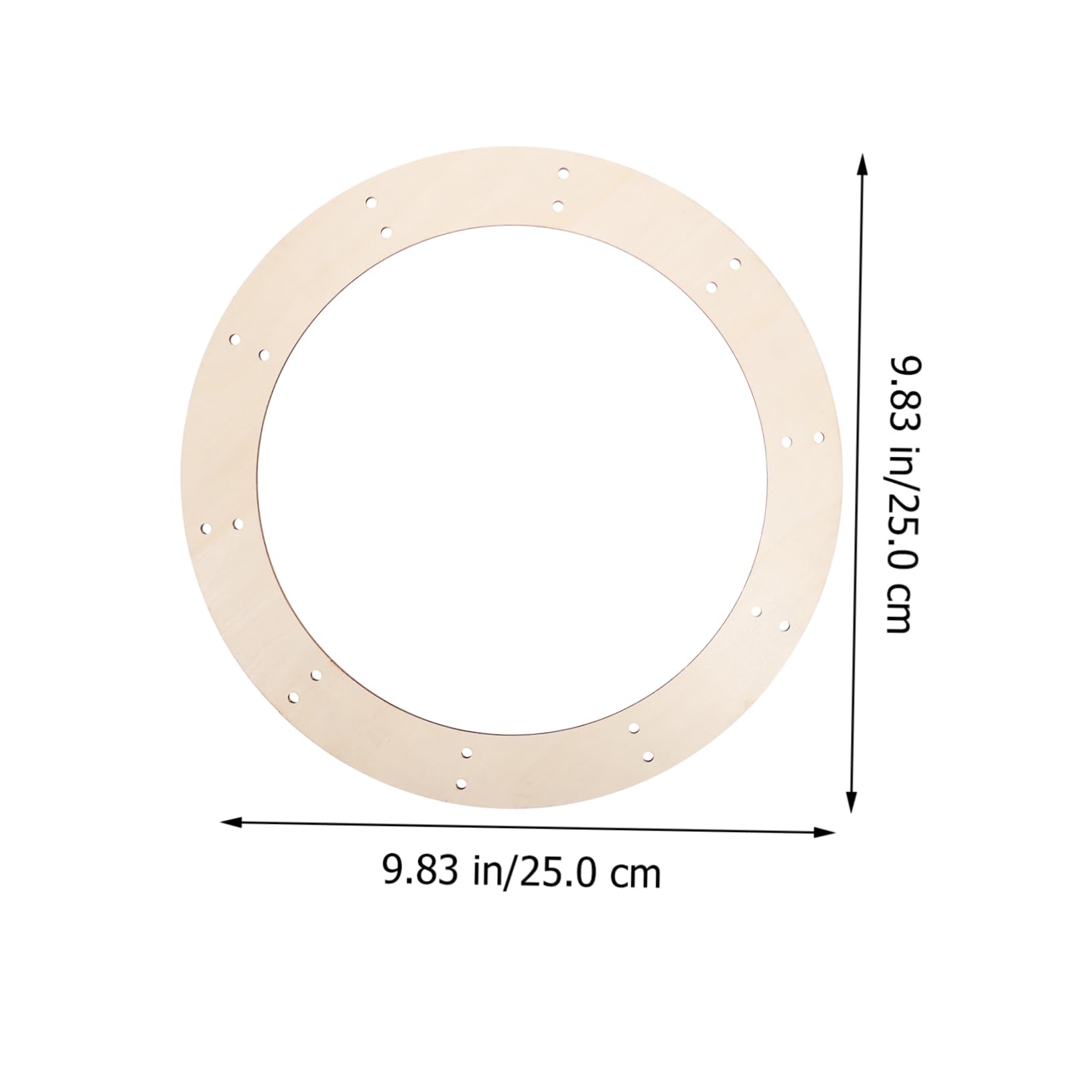 HOMOCONO Wooden Wreath Frame Rack 6pcs Large Circular Frames for DIY Decorations