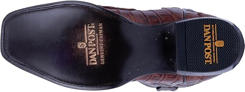 Miniatura 5 de Dan Post Botas de vestir bordadas Bayou para hombre con punta cuadrada a media pantorrilla - marrón