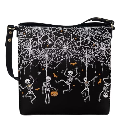 Image of HUGS IDEA Boho Bags for Women Leather Handbag Shoulder Bucket Crossbody Purse