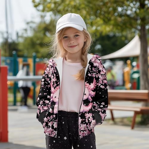 Toddler Girls Fleece Lined Jacked Sweatshirt Fall Winter Autumn Warm Clothes with Hoodie for 5-14 Years3