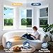 rabbitgoo One Way Privacy Window Film Window Tint for Home with Tools, UV Blocking Heat Control Static Cling No Glue, Daytime Privacy See Out Not in, 17.5 in X 6.5 Feet, Black Silver