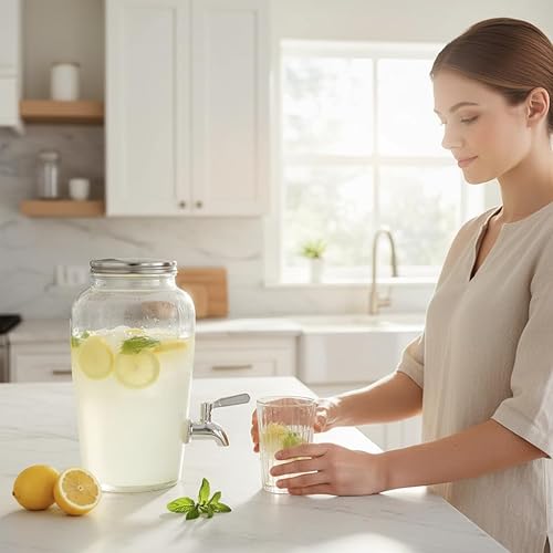 Miniatura 6 de Bekith Paquete de 2 espigas de repuesto para dispensador de bebidas, grifo de repuesto de dispensador de bebidas de agua con acabado pulido de acero