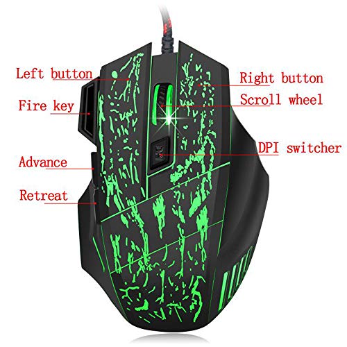 Image of J60 Gaming Keyboard Mouse Combo Anti-ghosting Adjustable DPI Backlit for Desktop Notebook Laptop PC Computer (English Version)