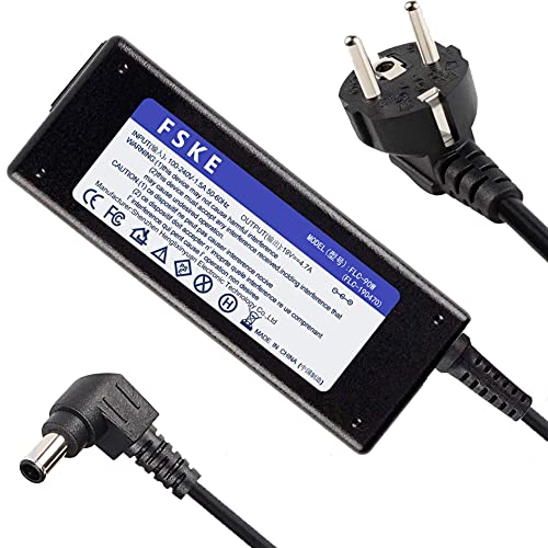 FSKE 19.5V 4.7A Chargeur pour PC Portable Sony Vaio PCG VGP VPC 71311M 71312M 71811M 71911M AC19V33 AC19V48 AC19V31 AC19V42 SVF152C29M Ordinateur Adaptateur Adapter Alimentation 90W, 6.5 * 4.4mm