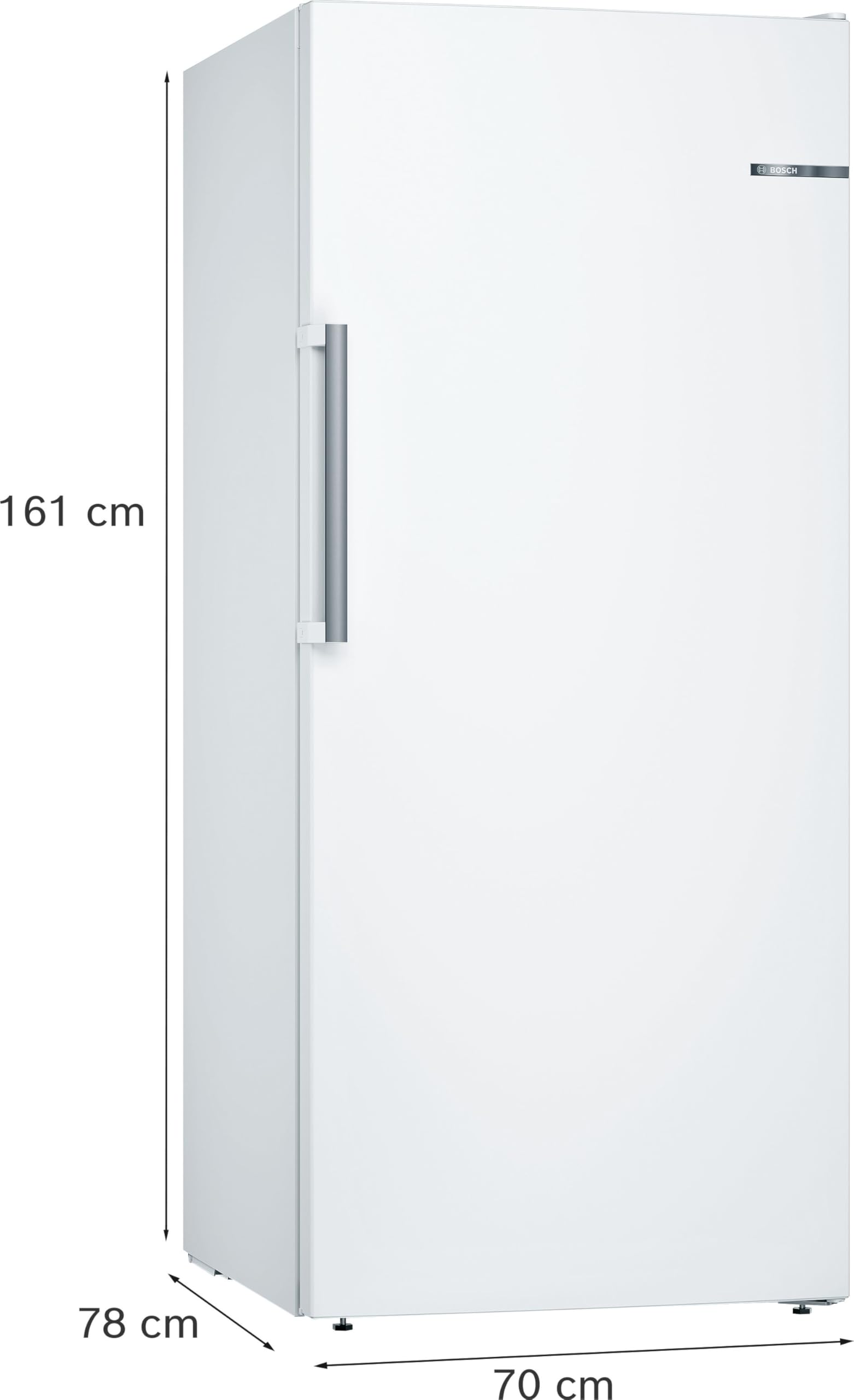 Bosch Hausgeräte GSN51AWCV Serie 6 Freistehender Gefrierschrank/C / 161 x 70 cm / 175 kWh/Jahr/Weiß / 290 L/XXL Größe/LED Beleuchtung/VarioZone/NoFrost Küche, Haushalt & Wohnen