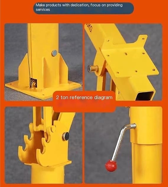 Truck-Mounted Crane 500kg/800kg/1 Ton Truck-Mounted Crane, 12v/24v Household Small Lifting Truck Crane Frame, Cantilever Crane (220v 1000kg Dual-Control