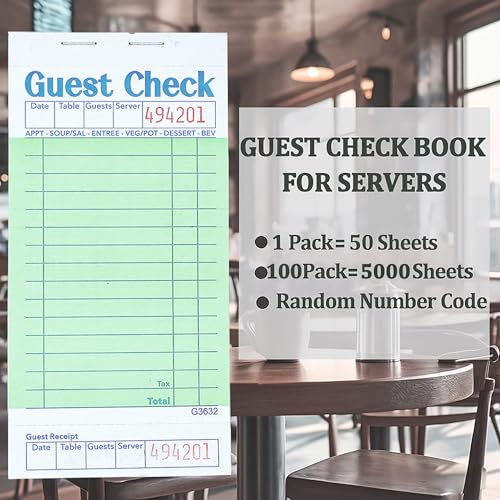 Carnet de serveuse vert pour restaurant, le bloc-notes indispensable aux heures de pointe